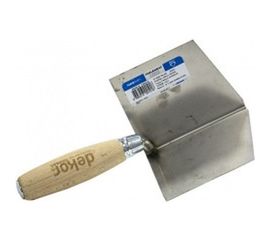 Гладилка для выведения внутренних углов DEKOR нержавеющая сталь, деревянная ручка 101 