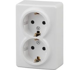 Розетка ЭРА Эксперт 11-2205-01 2х2P+E Schuko, 16АХ-250В, ОУ, белый Б0020691 