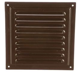 Решетка вентиляционная стальная с сеткой (150x150 мм; коричневая) ERA 1515МЭ кор 87-915 