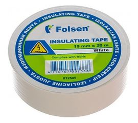 Изоляционная лента Folsen 19ммx20м белая 012505 