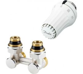 Комплект радиаторного терморегулятора Danfoss RAE-K RLV-KS угловой с переходниками G3/4A x G1/2A 013G5090 