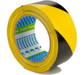 Клейкая сигнальная лента Folsen 50ммx33м желто-чёрная PVC 0663350 