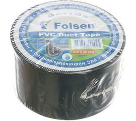 Гидроизоляционная PVC лента Folsen 48ммх30м чёрная 05164 