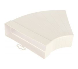 Колено разноугловое горизонтальное пластик, 60х204 мм ERA 620КРП 