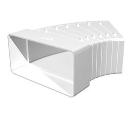 Колено разноугловое горизонтальное пластик, 60х120 мм ERA 612КРП 