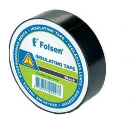 Изоляционная лента Folsen 19ммx20м черная пламягасящая 012514 