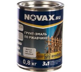 Грунт-эмаль Goodhim 3в1 novax желтый RAL 1021, глянцевая, 0,8 кг/0,8 л 10724 