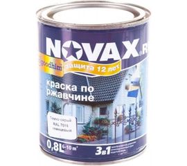 Грунт-эмаль Goodhim 3в1 novax темно-серый RAL 7016, глянцевая, 0,8 кг/0,8 л 10779 