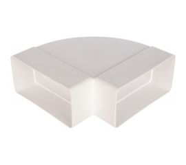 Колено горизонтальное пластик 90, 60х120 мм ERA 612КГП 