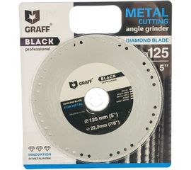 Диск алмазный отрезной по металлу Black (125 мм) для УШМ GRAFF GDDM125B 