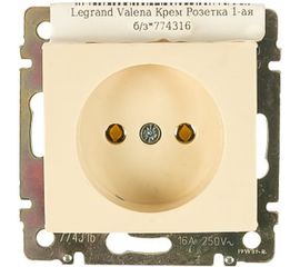 Одноместная розетка Legrand Valena 774316, крем 