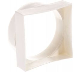 Соединитель квадрата 90х90 мм с круглым воздуховодом 100 мм, пластик  ERA 09КВ 86-863 