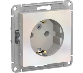 Механизм розетки Schneider Electric 1-м СП ATLAS DESIGN с заземлением 16А жемчуг ATN000443 
