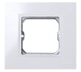 Базовая рамка Simon с вырезом под декоративные вставки, 1 пост, 85х91мм, S27 Play, белый 2701610-030 