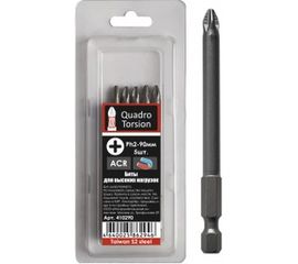 Бита (5 шт; PH2; 90 мм; 1/4" E6.3) Quadro Torsion 410290 
