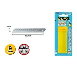 Лезвие сегментированное (9х80х0,38 мм; 10 шт.) OLFA OL-AB-10B 