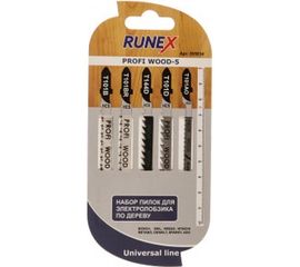 Набор пилок по дереву (5 шт.;&nbsp;T101B/T101AO/T101BR/T101D/T144D) Runex 555814 