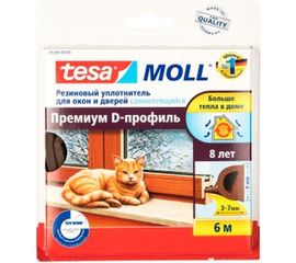 Резиновый уплотнитель TESA Премиум D-профиль коричневый 05393-00103-00 