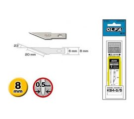 Лезвия перовые для ножа AK-4 (6х8х40,5х0,5 мм; 5 шт.) OLFA OL-KB4-S/5 