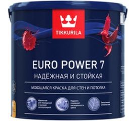 Краска TIKKURILA EURO POWER 7 моющаяся для стен и потолка, матовая, база A 9л 700001121 