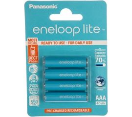 Аккумулятор R03 AAA eneloop lite Ni-MH 550mAh предзаряженный бл/4 Panasonic 5410853052760 