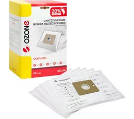 Мешки-пылесборники синтетические для пылесоса, 12 шт OZONE XXL-04 