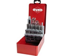 Набор ручных метчиков HSS M3-M12+вороток+сверла, 29шт RUKO 245003 