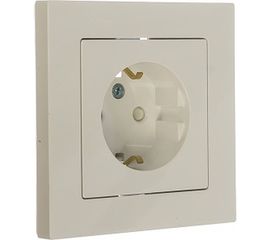 Розетка Schneider Electric ATLAS DESIGN с заземлением, защитные шторки, 16А, в сборе, белая ATN000144 1240147 