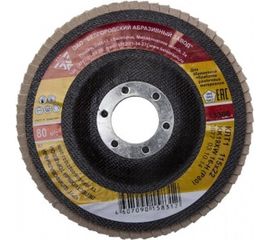 Лепестковый торцевой круг Баз для шлифования тип КЛТ 1 KK19XW зерно-электрокорунд нормальный P40 115x22 мм 36563-115-40 