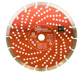 Диск алмазный отрезной Сегментный Grand hot press (230х22.23 мм) TRIO-DIAMOND GUS726 