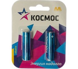 Батарейка пальчиковая LR6 2шт КОСМОС KOCLR62BL 