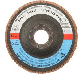 Лепестковый диск торцевой БАЗ для шлифования 115x22 мм тип КЛТ 1 P60 36563-115-60 