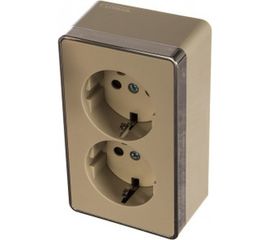 Розетка WERKEL WL15-02-03 двойная с заземлением Gallant слоновая кость a036784 