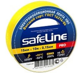 Изолента Safeline 15/10 желтый 12120 