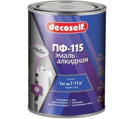 Эмаль ПФ-115 Пуфас белая Decoself 0,9кг тов-200161 