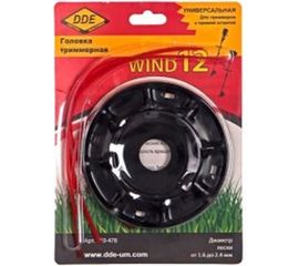 Головка триммерная Wind 12 (1.6-2.4 мм; под гайку) DDE 910-478 