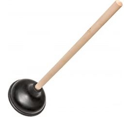 Вантуз для удаления засоров, чаша 15,2 см., деревянная ручка 48 см КРОКОЧИСТ Классик 51240-2 