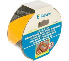 Самоклеящаяся лента против скольжения Folsen 50mmx10m чёрно-желтая 6950109 