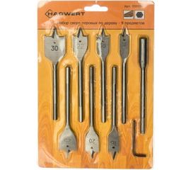 Набор сверл перовых по дереву (14-30 мм) 9 шт.&nbsp;Hagwert 559199 