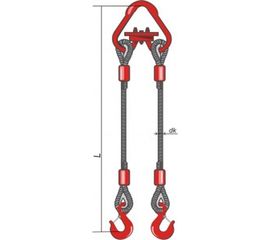 Двухветвевой канатный строп опрессовка КантаПлюс 2СК-6.3/4 