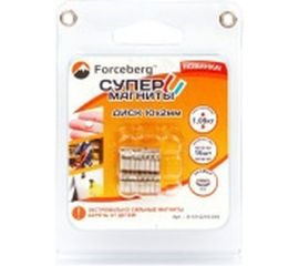 Неодимовый магнит - диск 10х2мм, 16шт Forceberg 9-1212216-016 