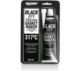 Силиконовый высокотемпературный герметик RUNWAY RW8501 черный, 85 г 54978 