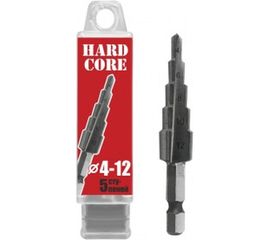 Сверло по металлу шаговое (4-12 мм; 5 ступеней) Hardcore 142412 