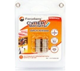 Неодимовый магнит - диск 10х5мм, 8шт Forceberg 9-1212240-008 