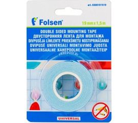Универсальная лента для монтажа Folsen 19ммх1,5мx1,1мм белая вспененный РЕ в блистере 0308101519 