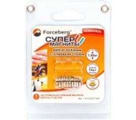 Неодимовый магнит - диск 10х2мм с клеевым слоем, 10шт Forceberg 9-1212217-010 