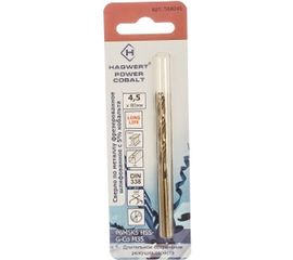 Сверло по металлу Power-Cobalt (4.5х80 мм; Р6М5К5) Hagwert 568045 