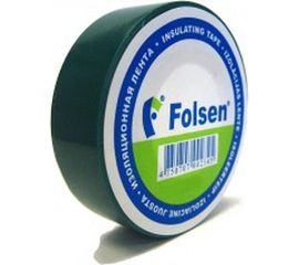 Изоляционная лента Folsen 19ммx20м зелёная 012503 