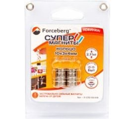 Неодимовый магнит - кольцо 10x3x4 мм, 8шт,  Forceberg 9-1252102-008 