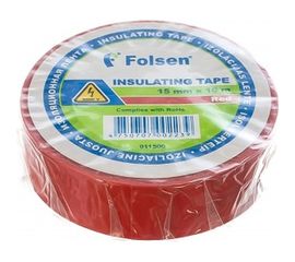 Изоляционная лента Folsen 15ммx10м красная 011500 